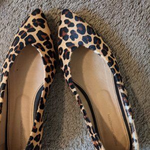 French Connection Naya Flat Leopard Size 38 NWT
